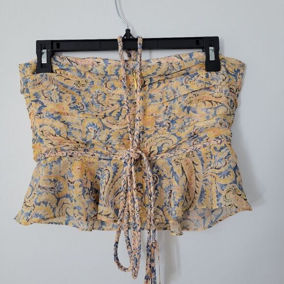 NWOT Veronica Beard Arienne Paisley Silk Halter Top - Picture 7 of 10